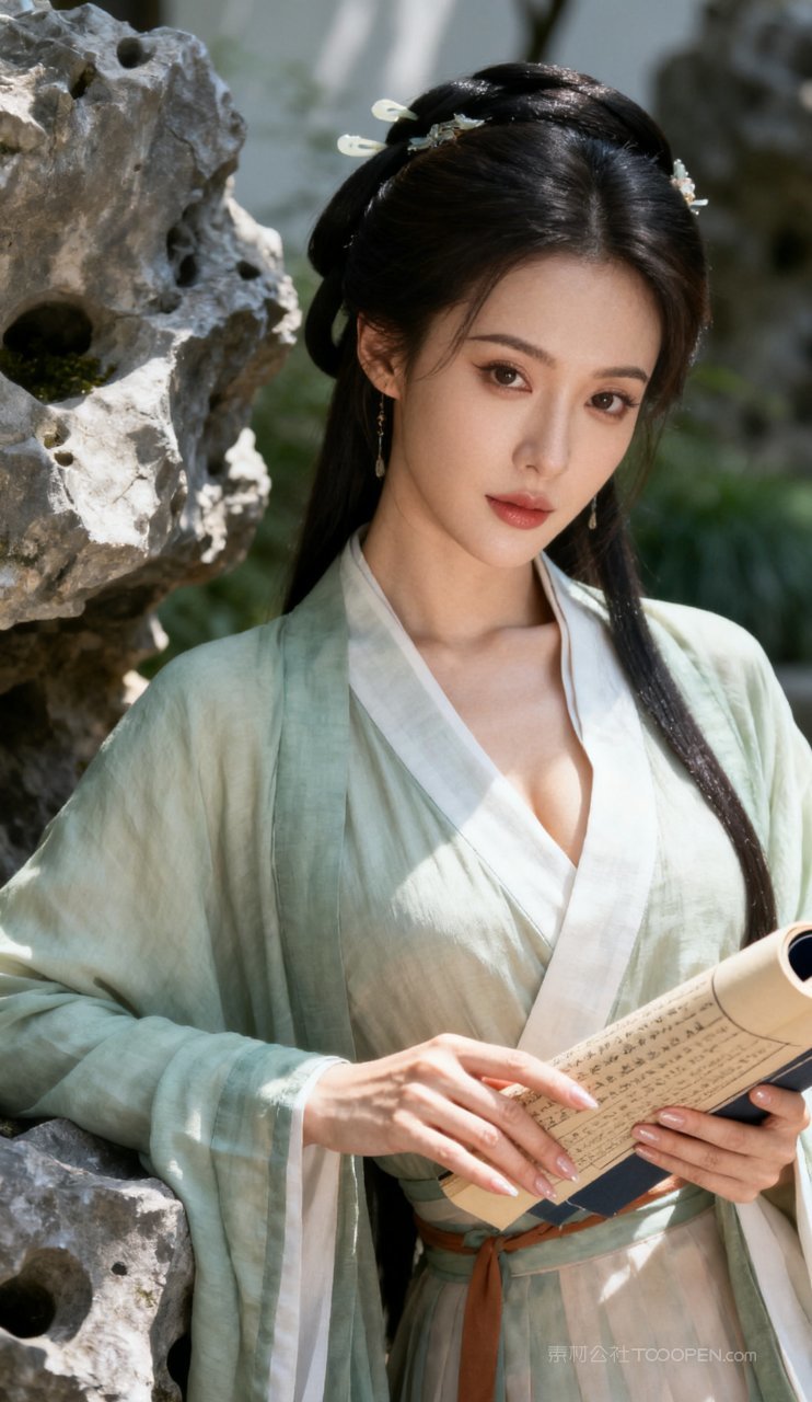 美女古风大胸性感汉服妩媚美艳少女