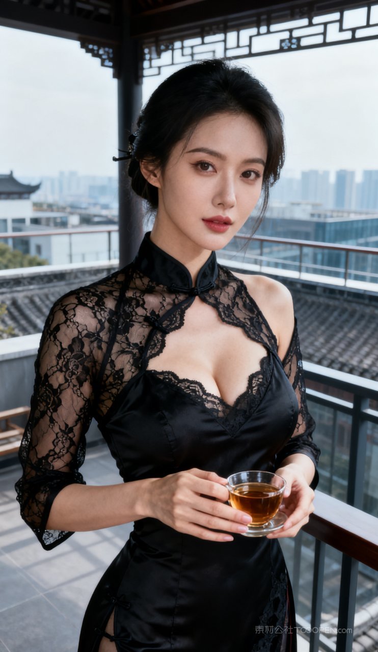 少女性感美艳古风大胸国风汉服妩媚美女