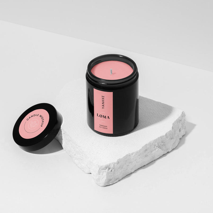 简约白色背景蜡烛模型