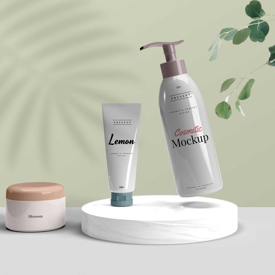 护肤品套装展示样机