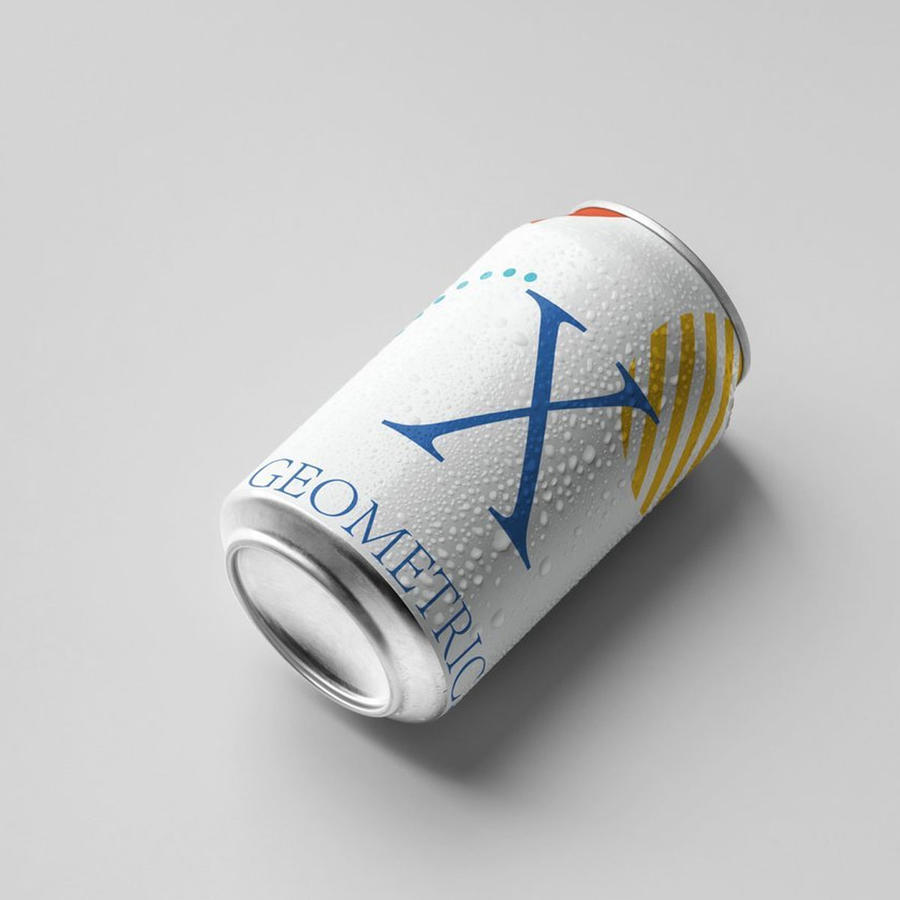 罐装啤酒易拉罐图案设计样机