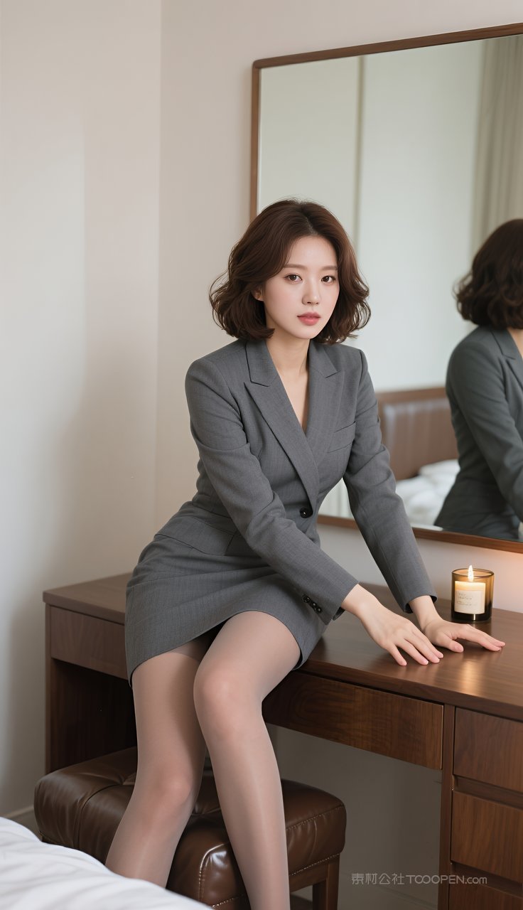 美腿丝袜少女模特美女短裙制服长腿