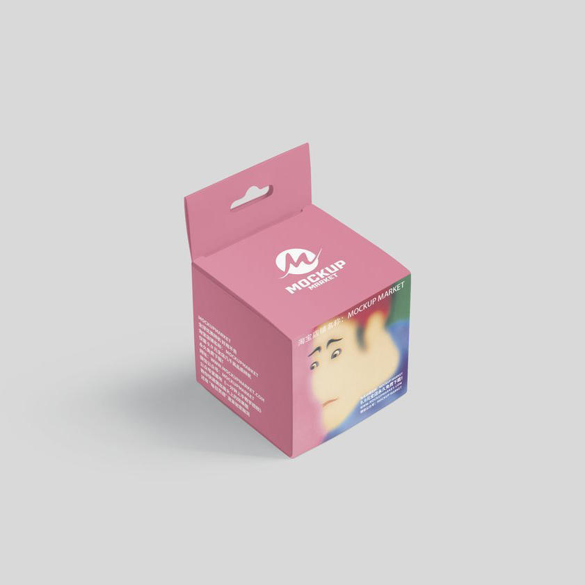 方形袋孔包装盒样机psd样机 (1)