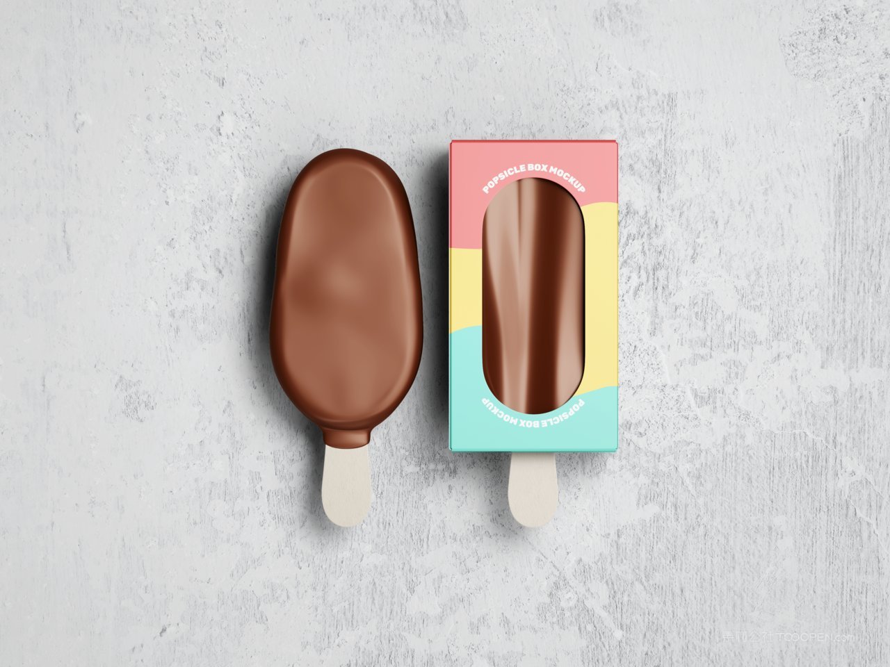 冰棒盒包装样机