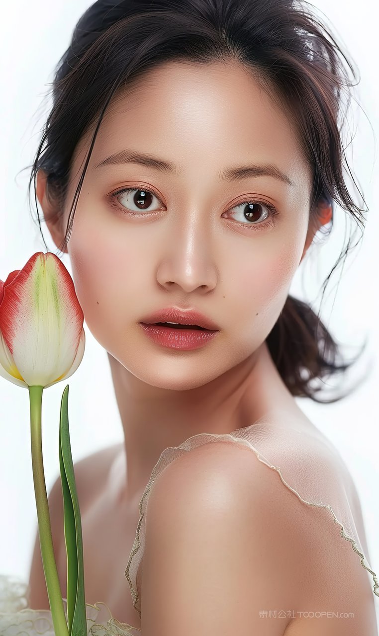 清纯美白女性美女青年个性护肤时尚