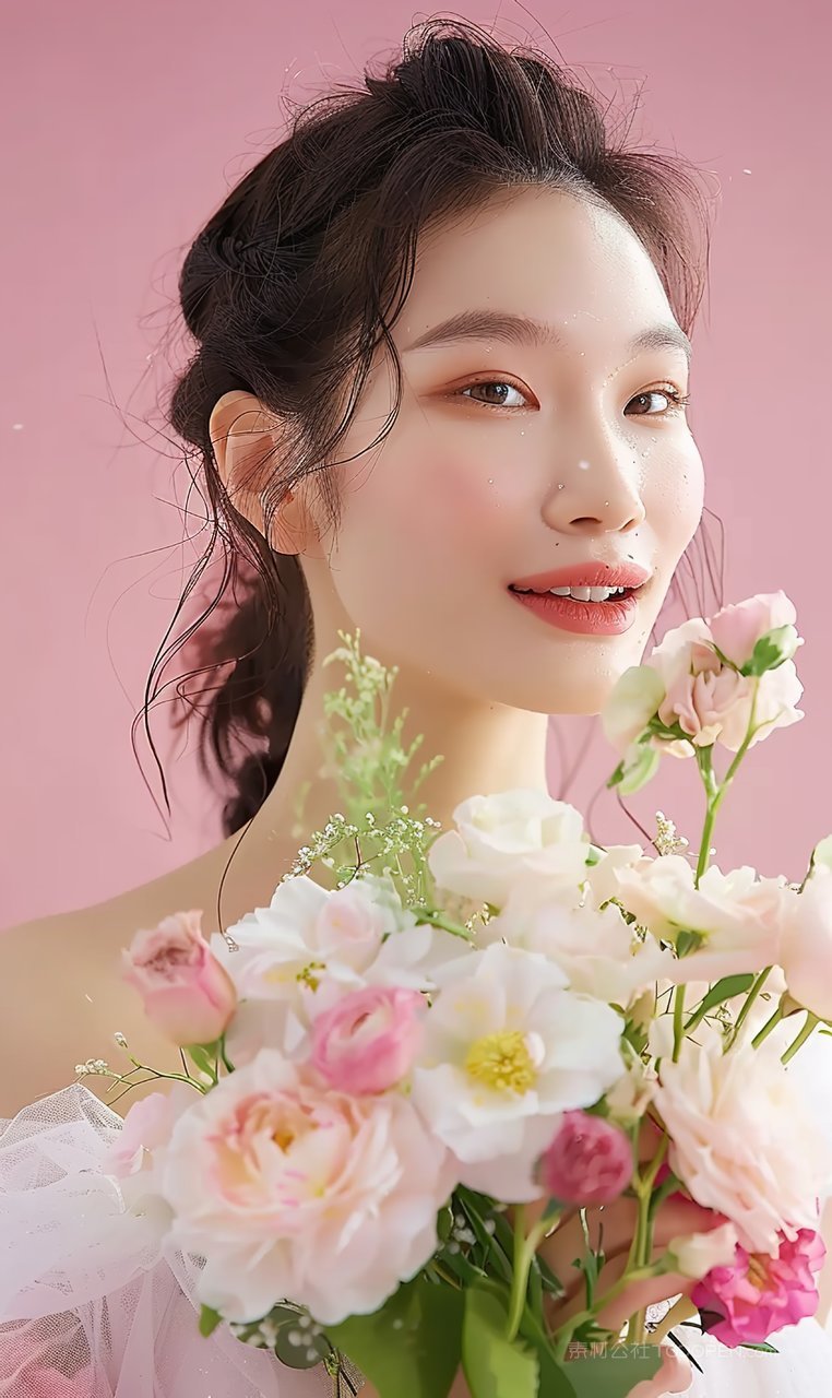 美女护肤清纯青年时尚个性女性美白