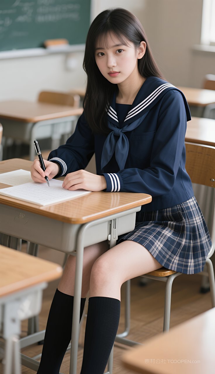 制服性感模特短裙美女长腿美艳丝袜