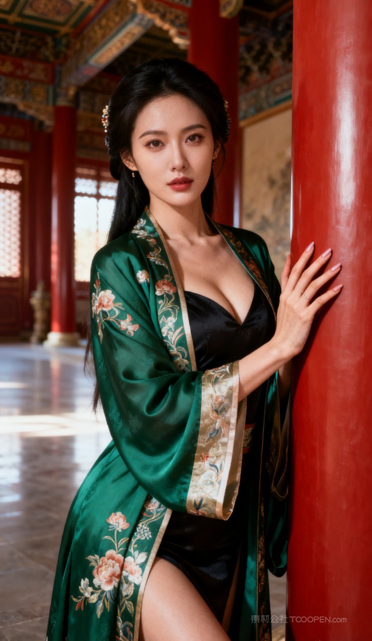 美女性感女性古风汉服丰腴美艳