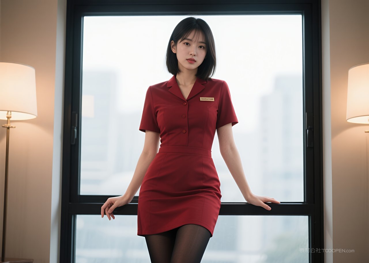 模特美女职业女性短裙性感丝袜美腿写真