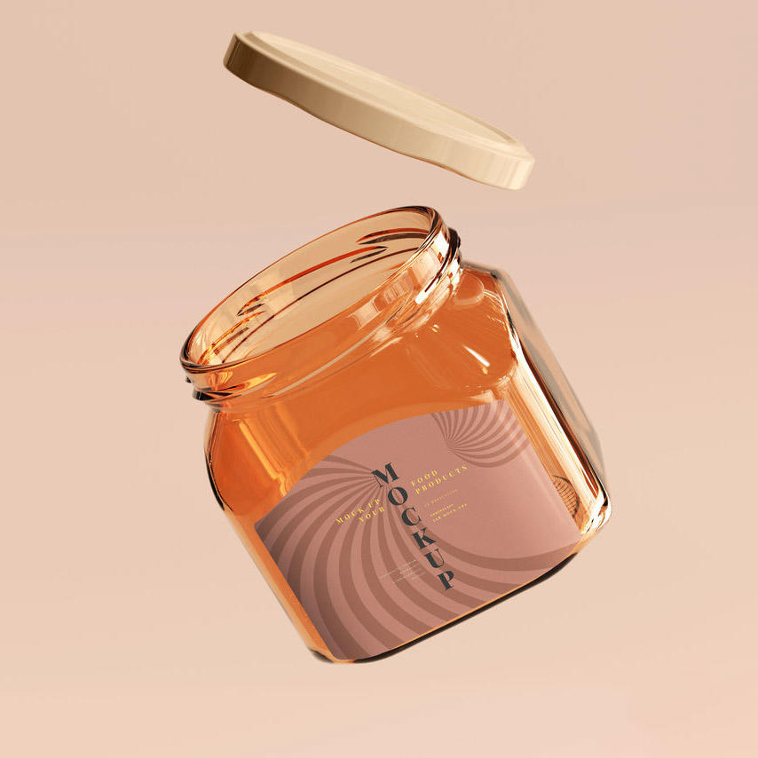 方形果酱罐头样机