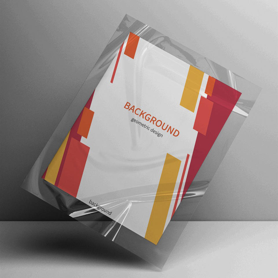 透明塑料膜杂志包装效果样机