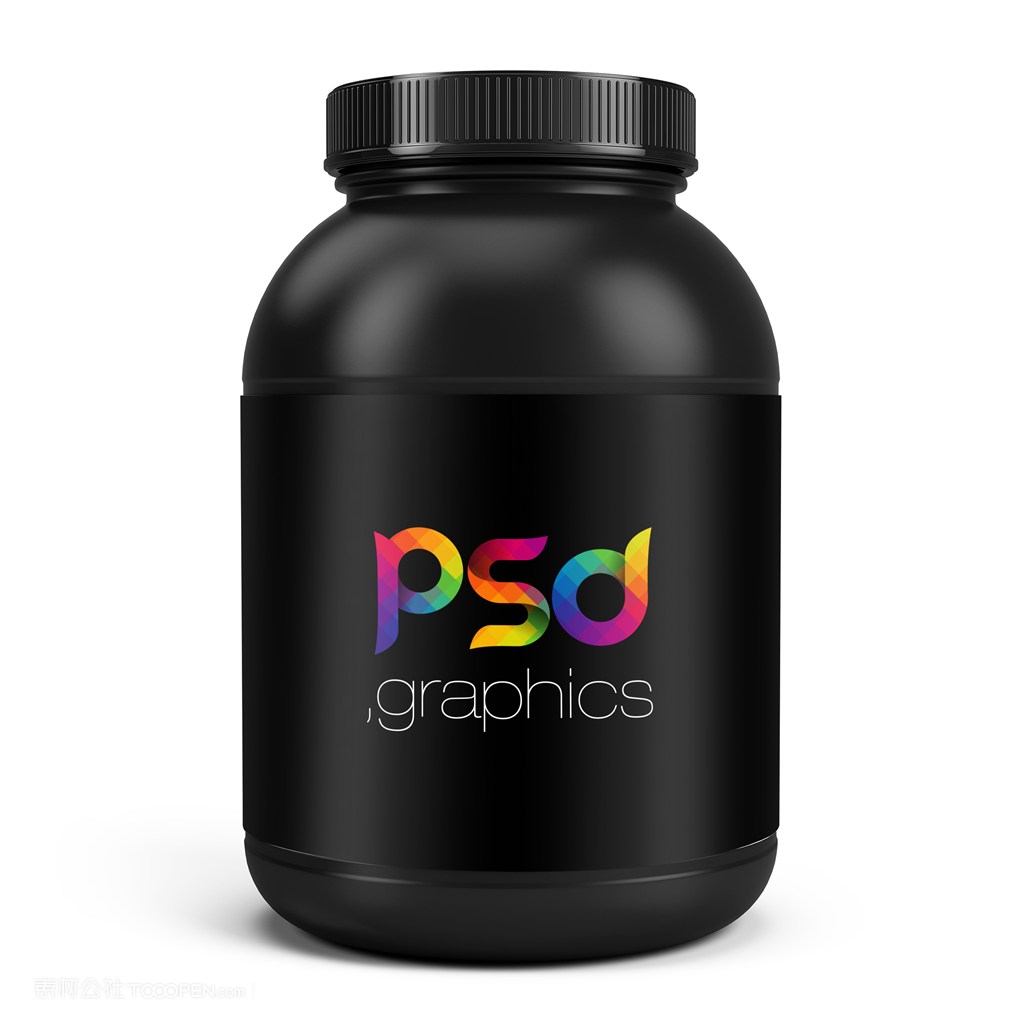 立体罐子药品药瓶医疗医药玻璃瓶PSD样机