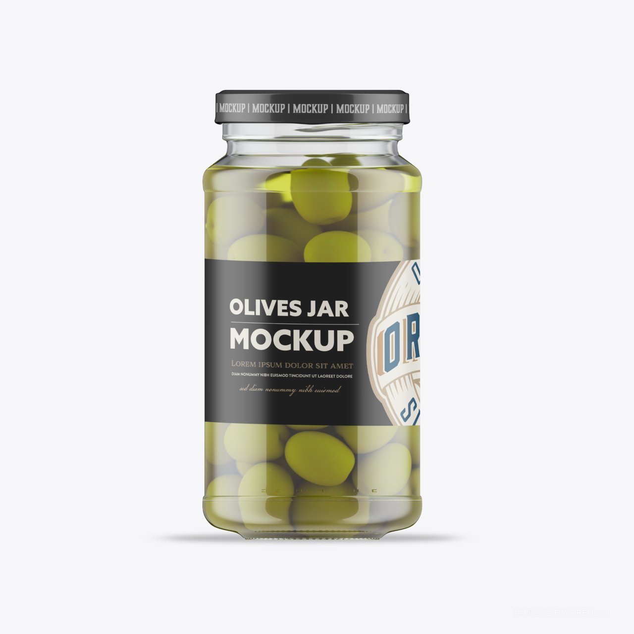 罐子里的橄榄油样机