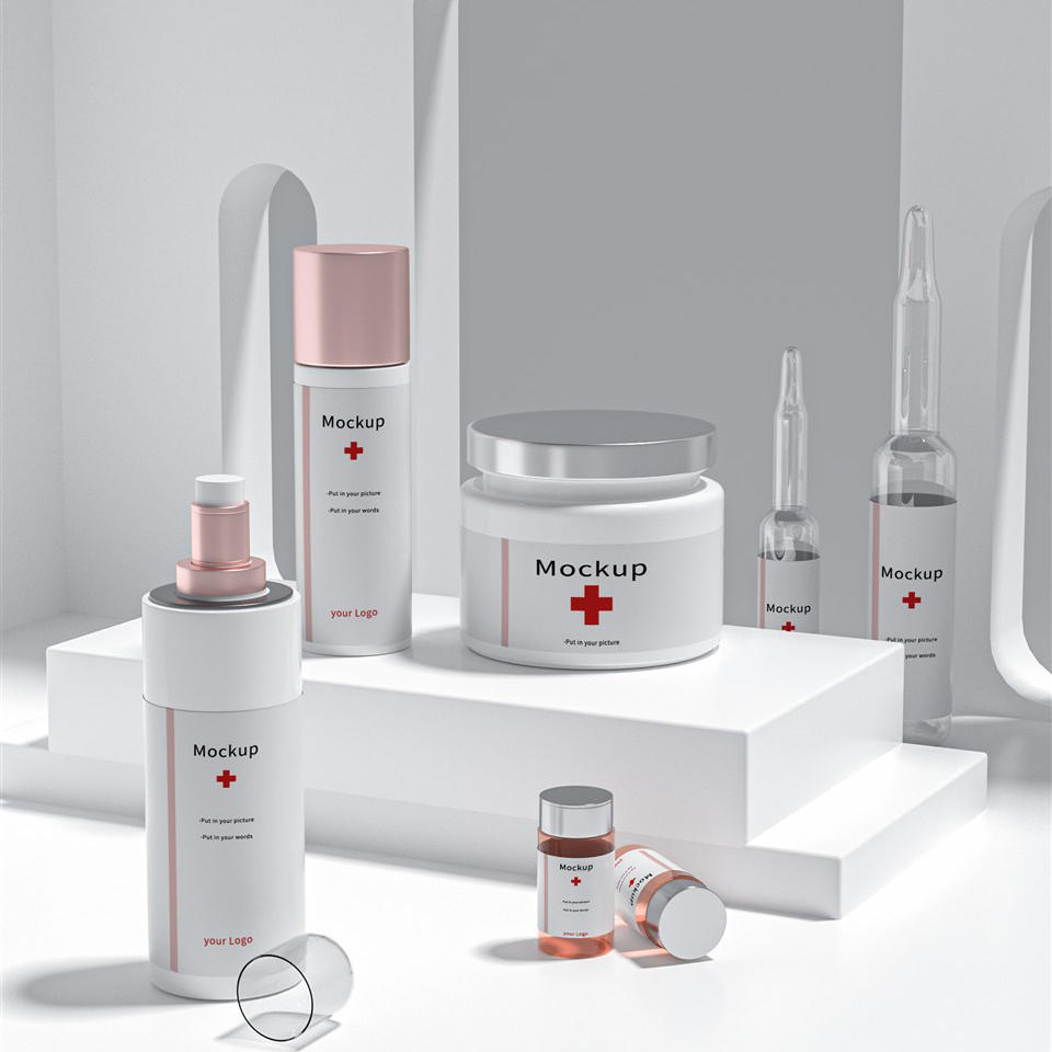 医疗美容产品医美vi logo样机模板