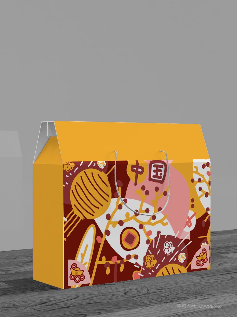 手提礼盒包装样机模板