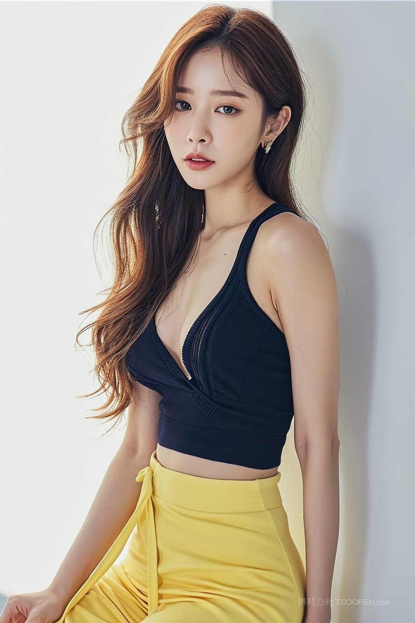 清纯年轻优美长发少女时尚