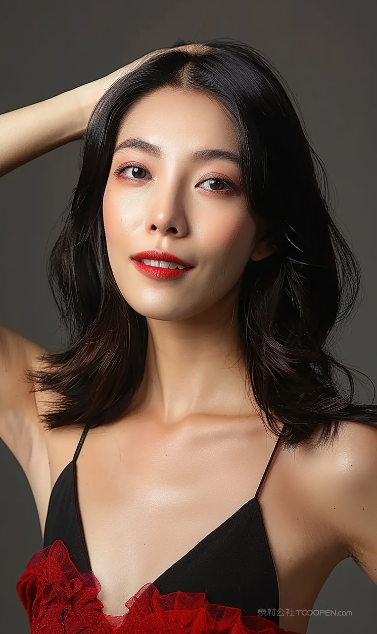 活力青春彩妆美容气质盛装女性美女