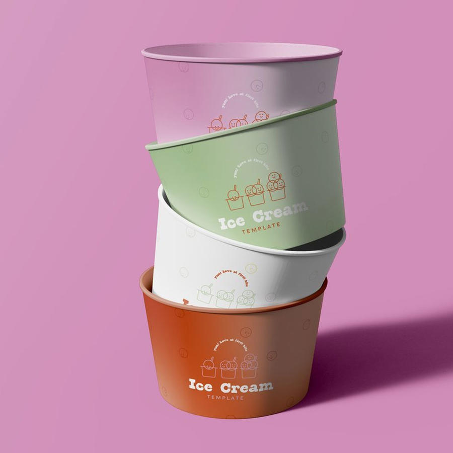 【1927期】冰淇淋包装桶样机 (3)