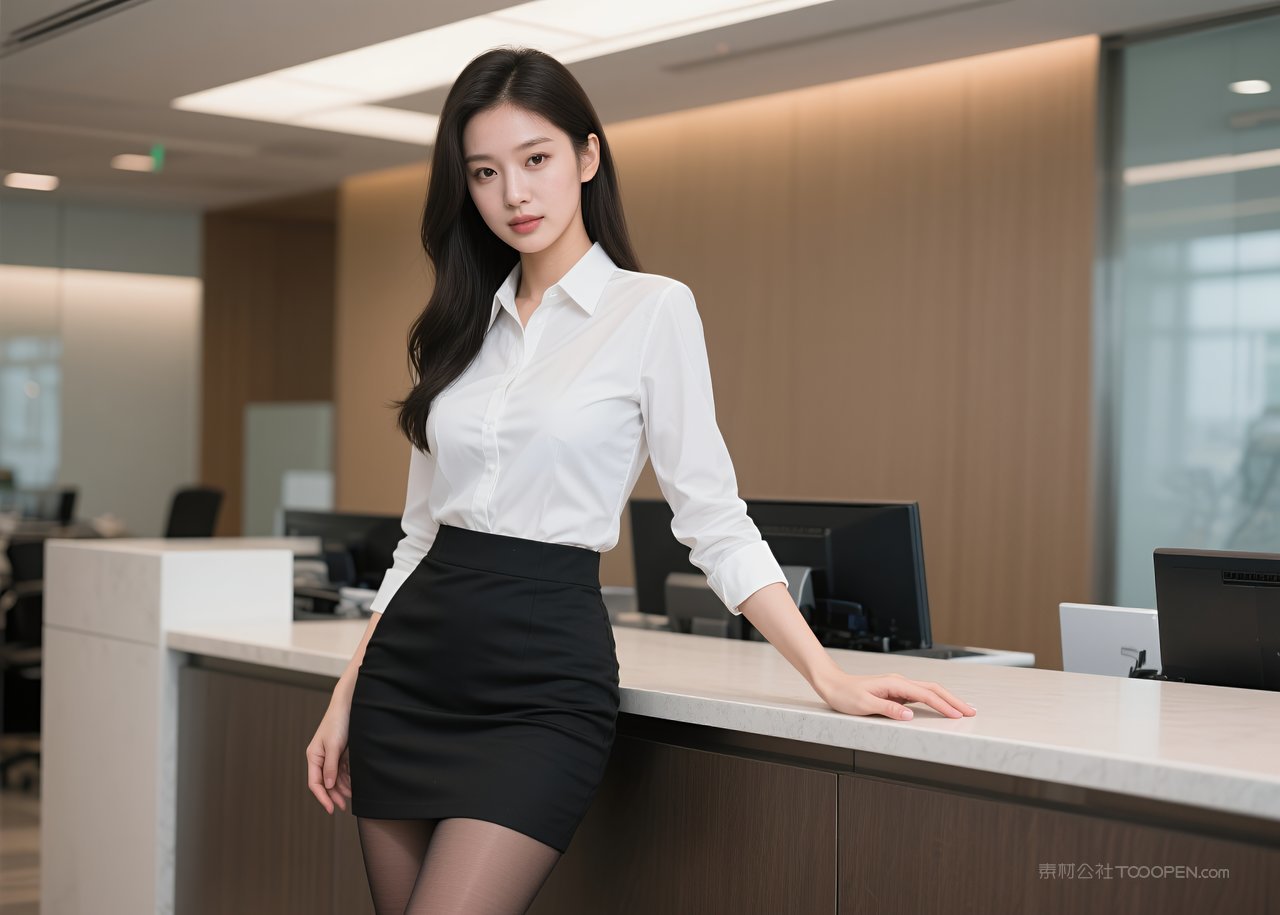 美女模特女性美腿职业丝袜短裙写真性感