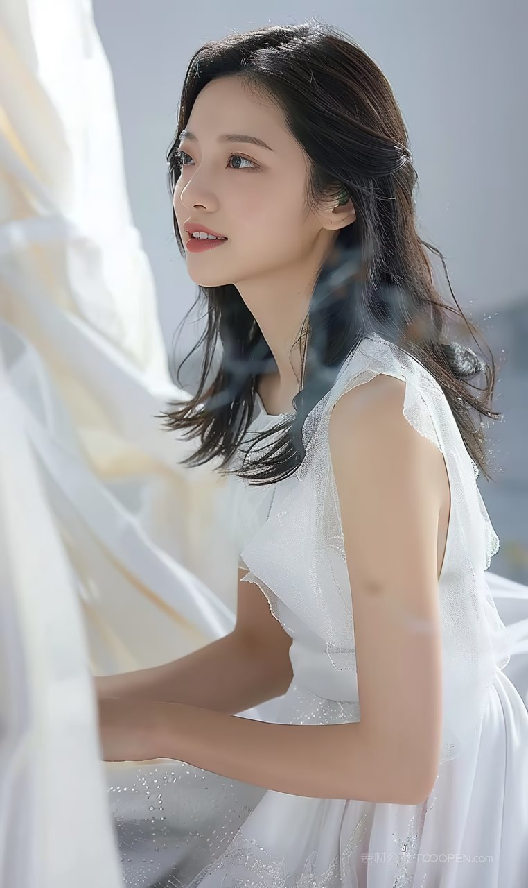 时尚美女少女盛装优美彩妆清纯美容魅力