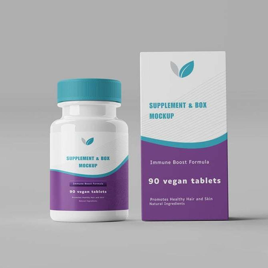 药物和药品包装盒样机