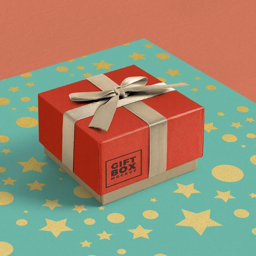 礼物礼盒包装psd样机 (4)