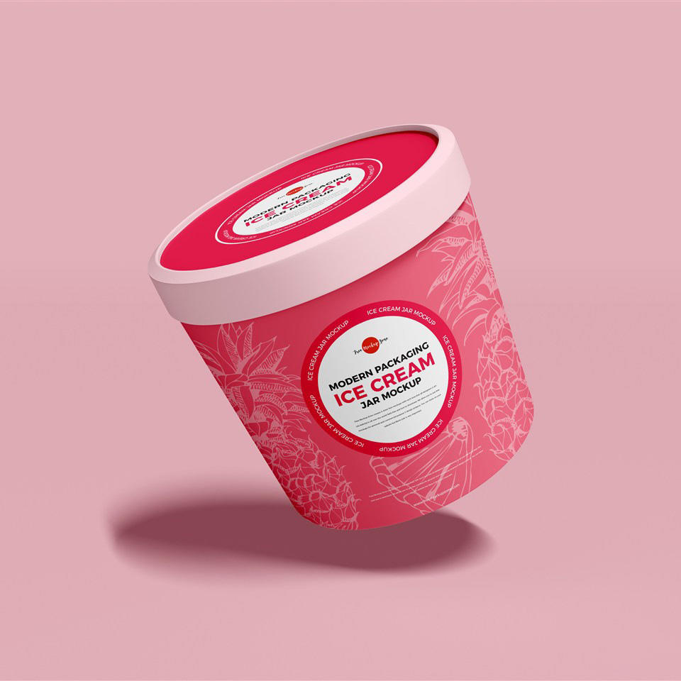 冰淇淋罐包装样机