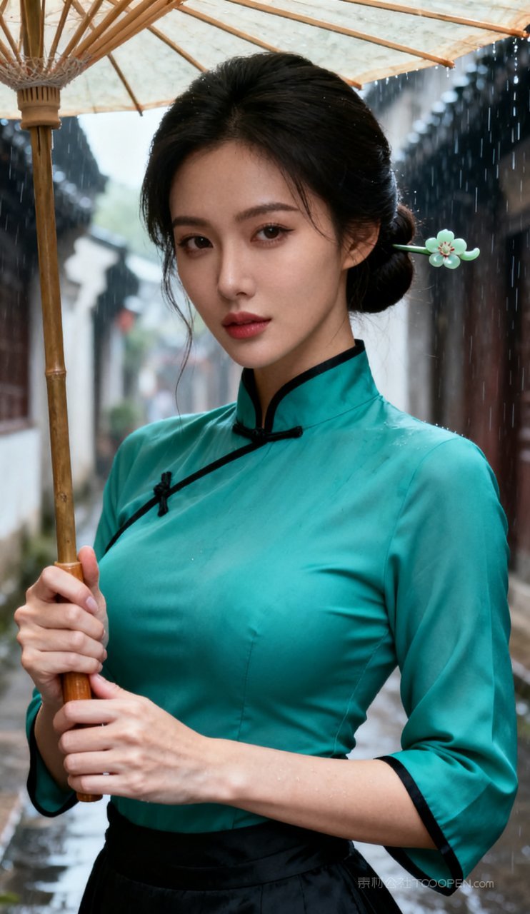 美艳女性性感美女古风写真丰腴汉服