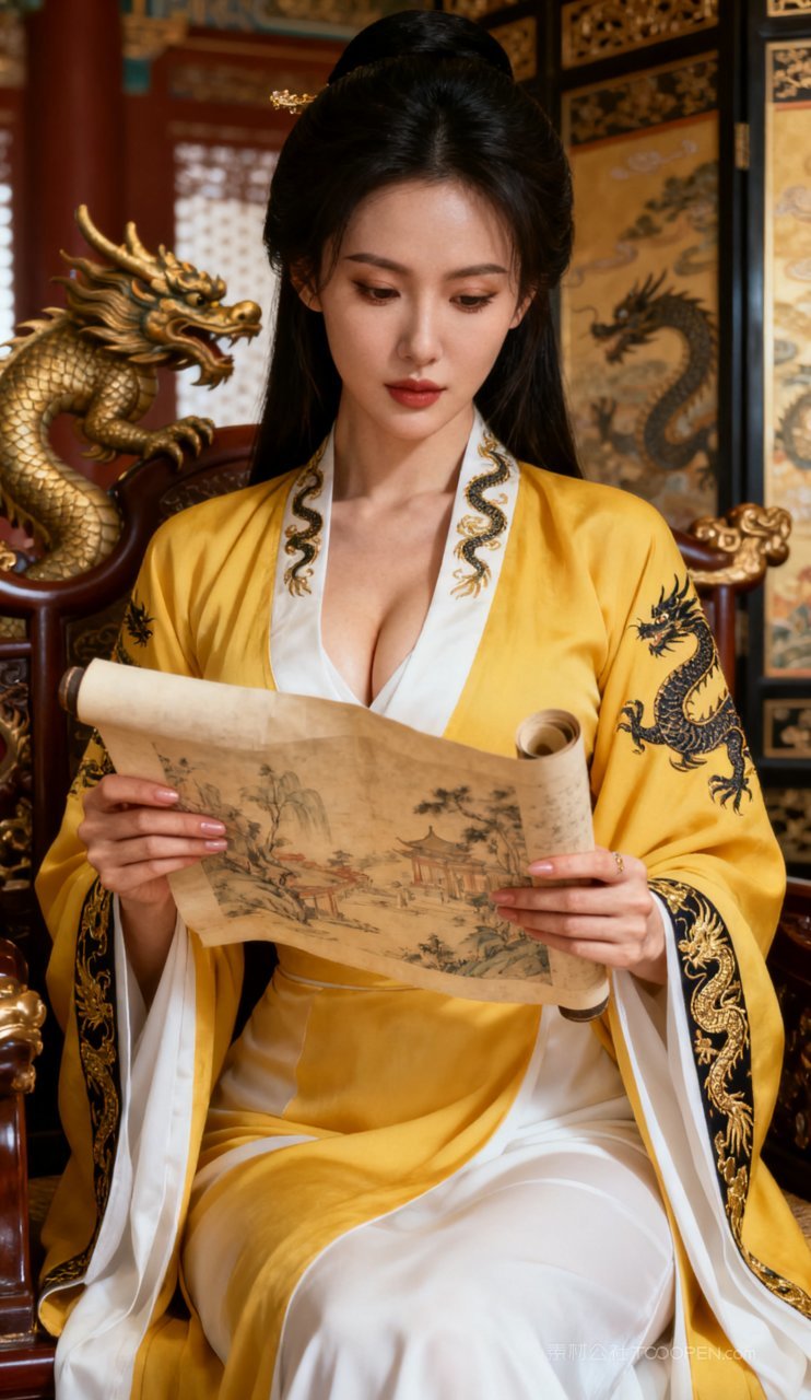 古风少女妩媚美女汉服大胸美艳性感