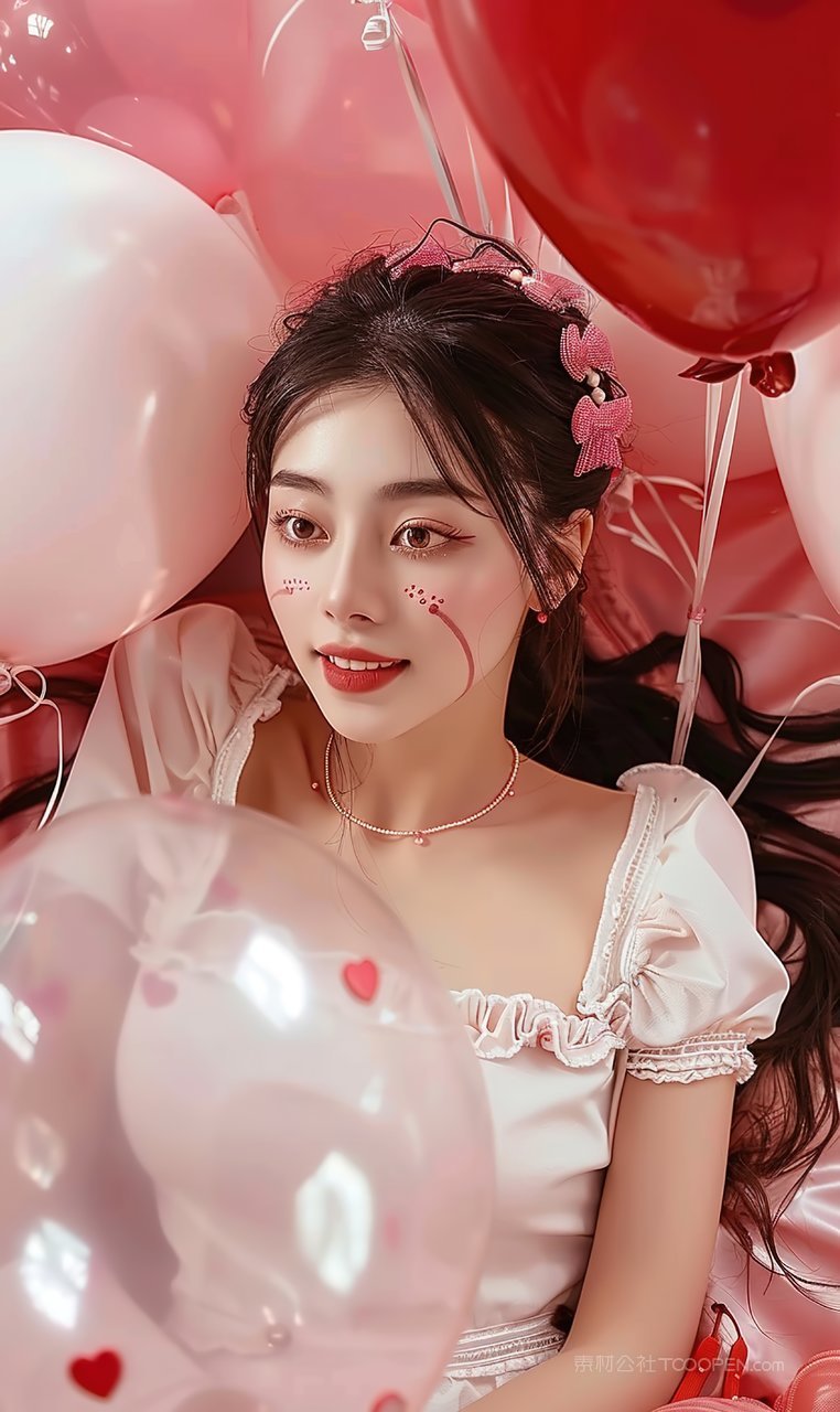 优美清纯时尚美容魅力盛装美女彩妆少女