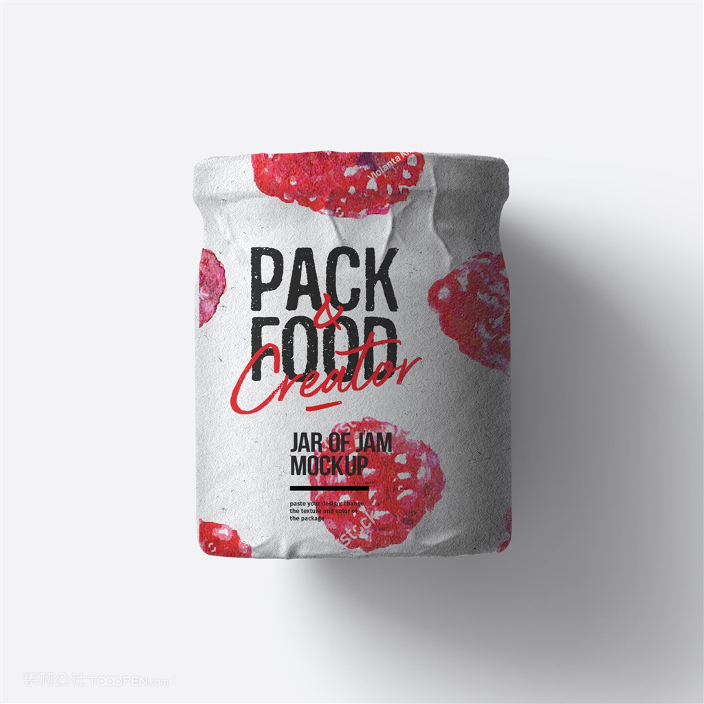 密封不透光果酱罐水果罐头包装样机