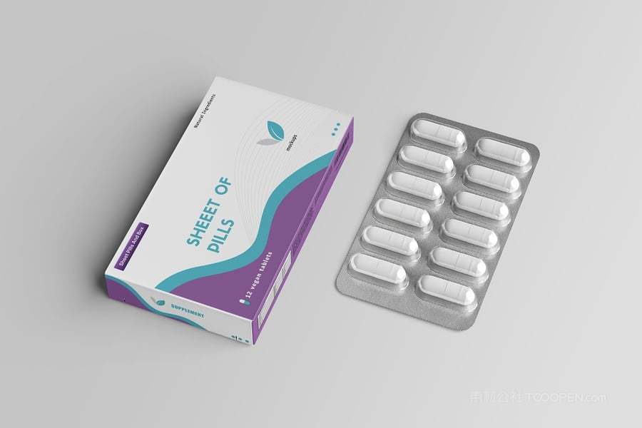 药丸和包装盒样机
