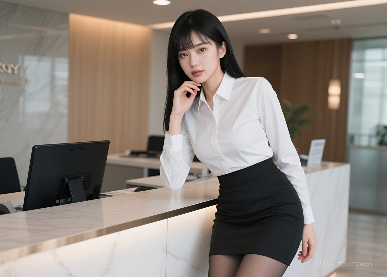 性感职业写真短裙女性丝袜模特美腿美女