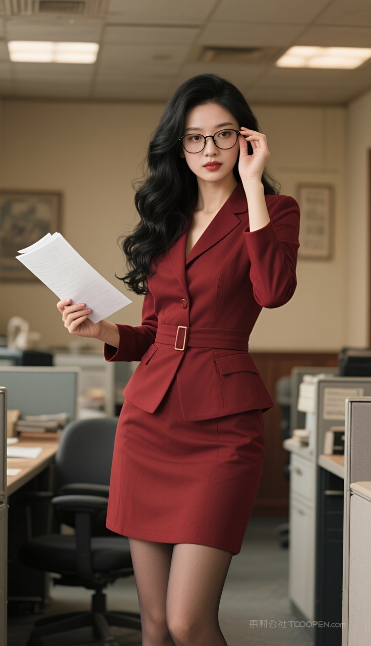 模特丝袜美艳美女美腿制服性感短裙