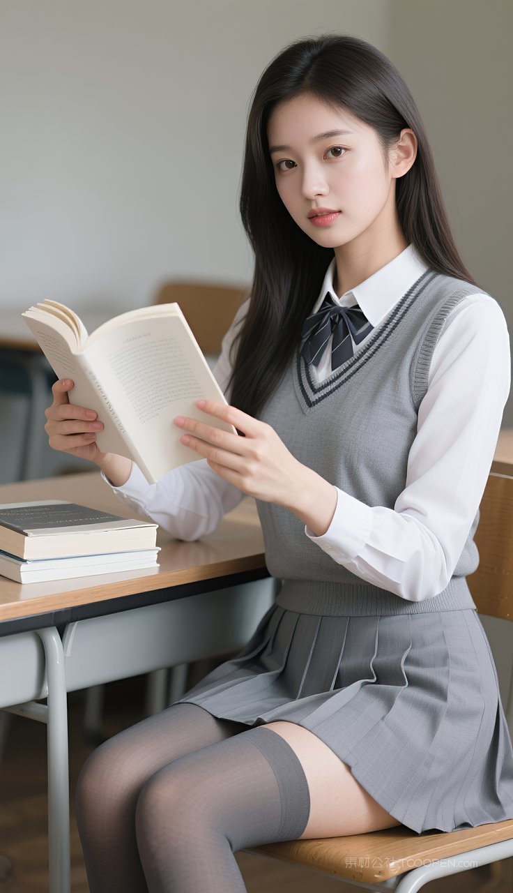 长腿模特制服短裙美女丝袜