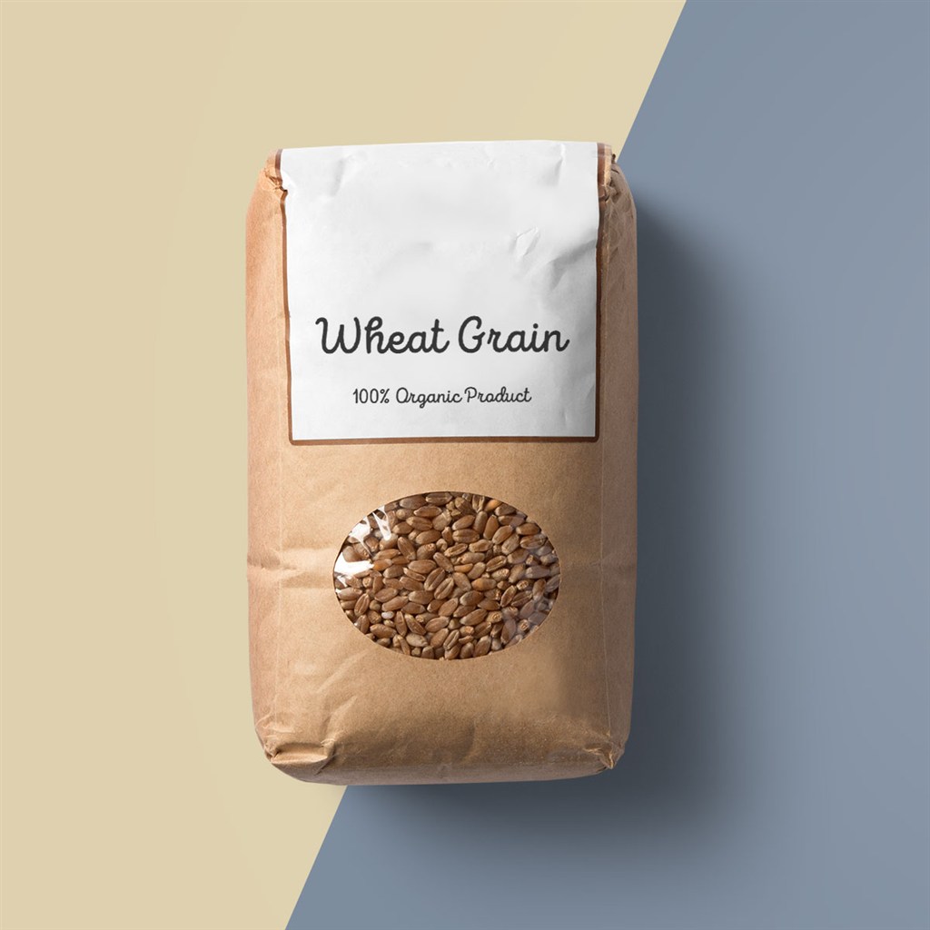 有机食品之瓜子仁牛皮纸包装袋样机模板