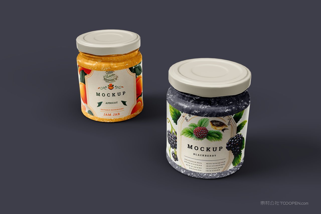 水果酱罐子包装样机