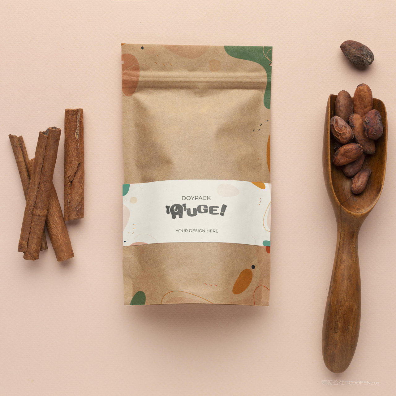 牛皮纸香料包装袋贴图样机