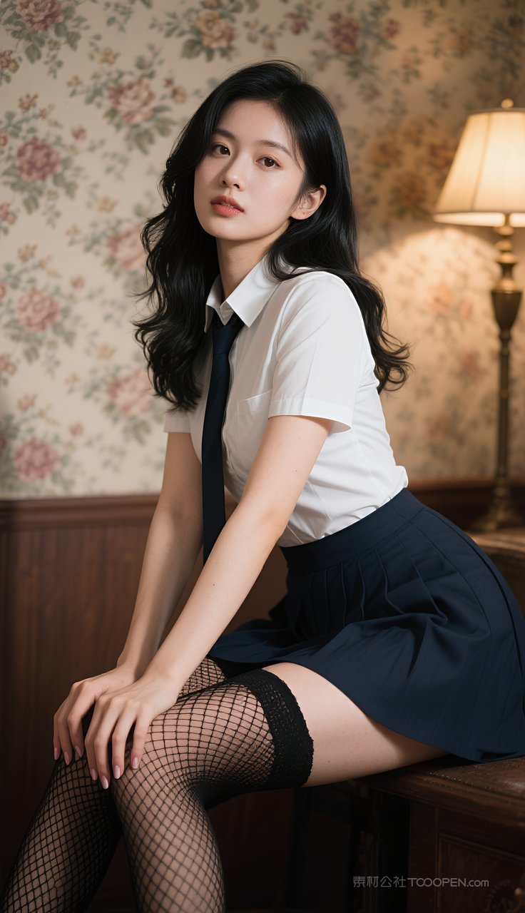 性感模特美女丝袜制服美艳短裙美腿