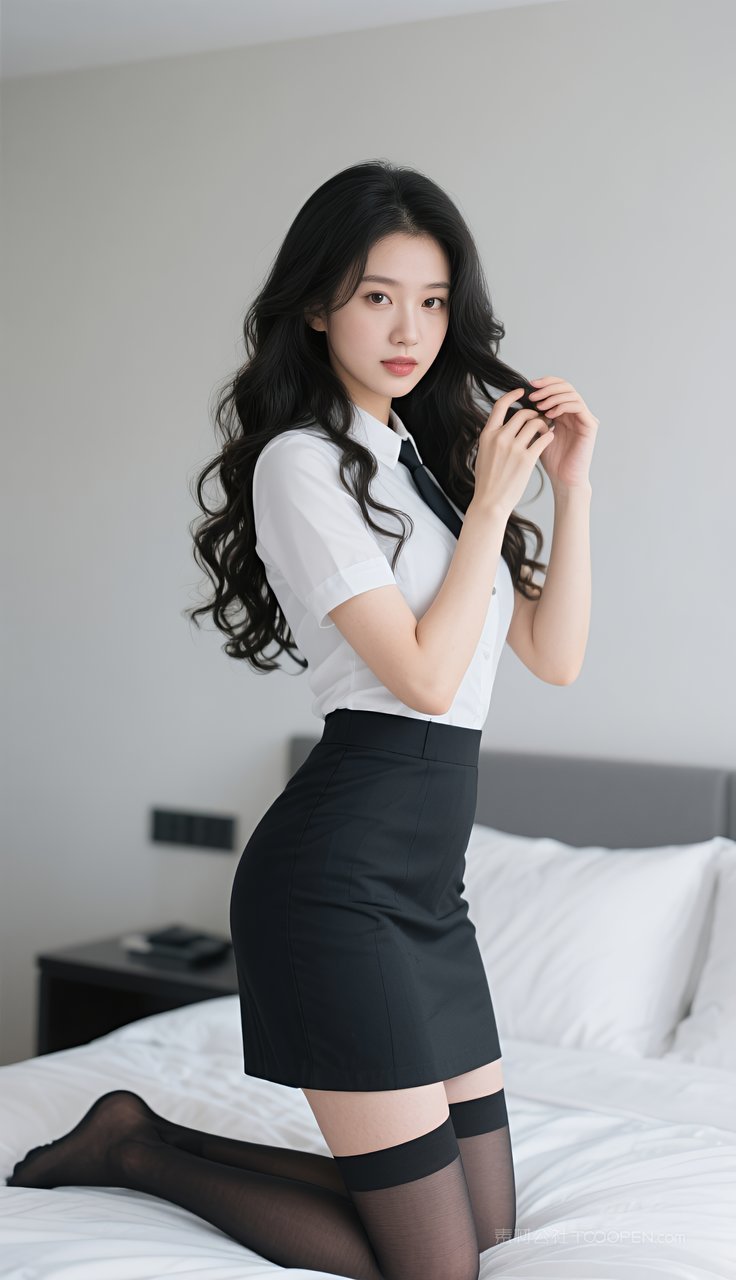 美女丝袜制服长腿模特短裙