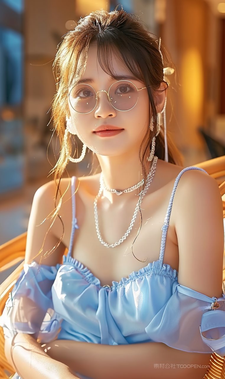 迷人魅力高雅美白少女女性气质