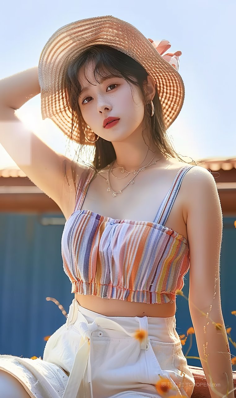 迷人清纯魅力美女女性彩妆美白少女