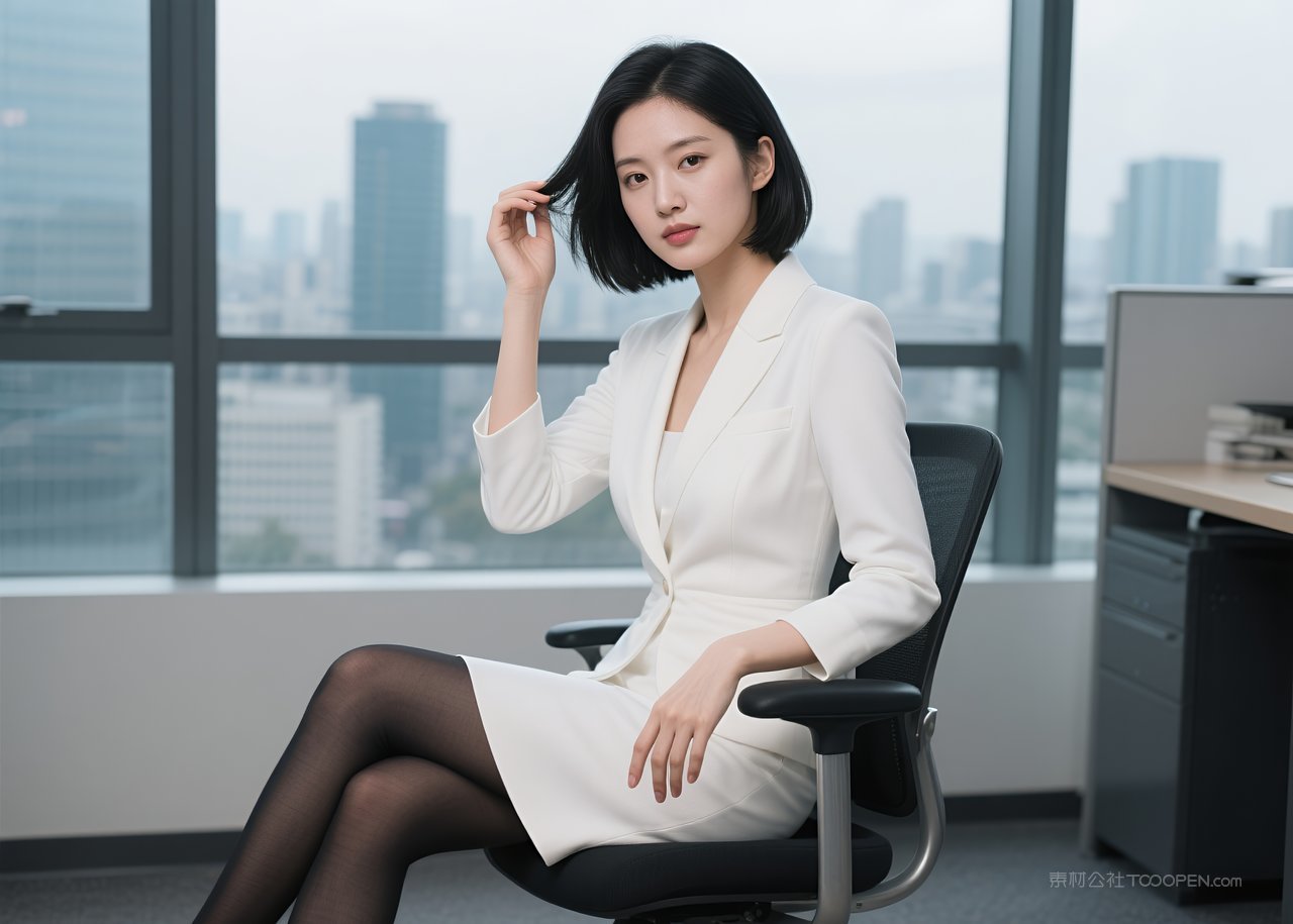 丝袜性感模特美腿美女女性短裙职业写真