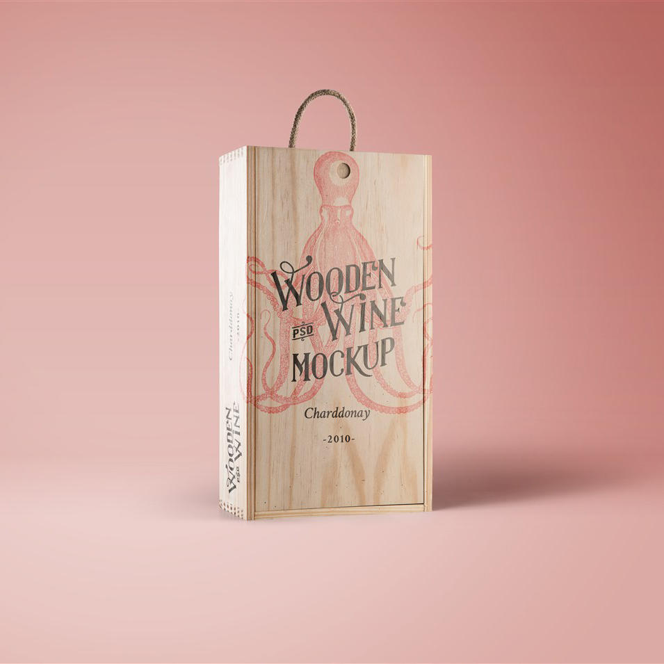 木质酒包装盒样机
