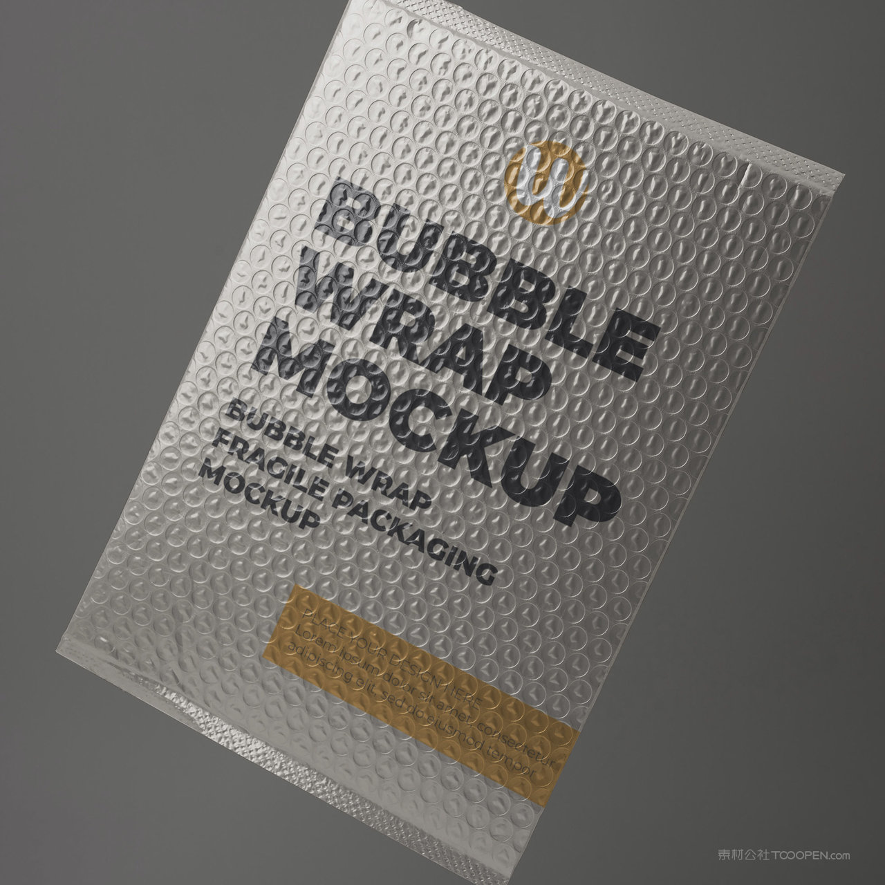 悬浮的气泡包装袋防震快递包装袋贴图样机