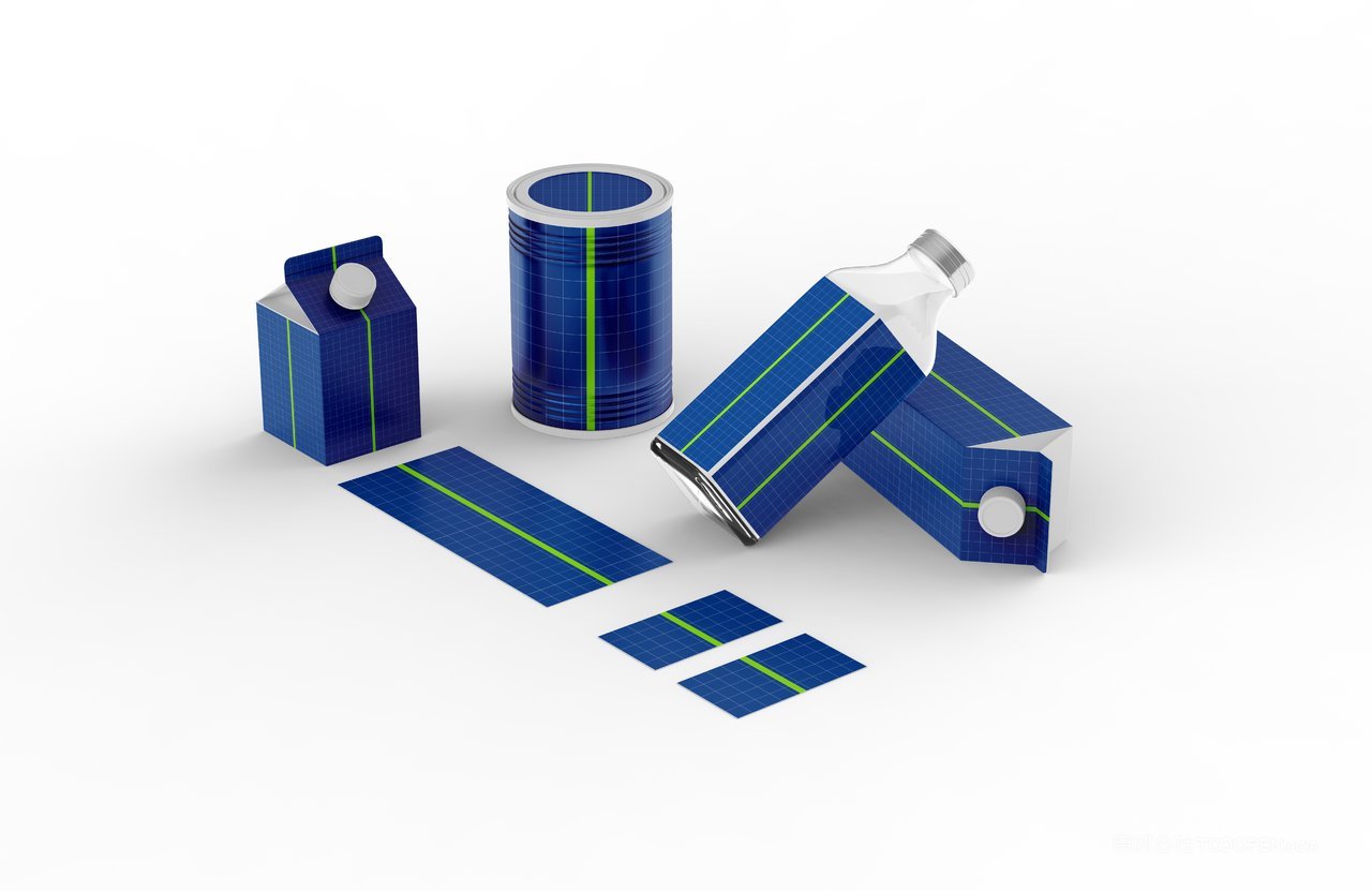 牛奶包装盒包装样机模板