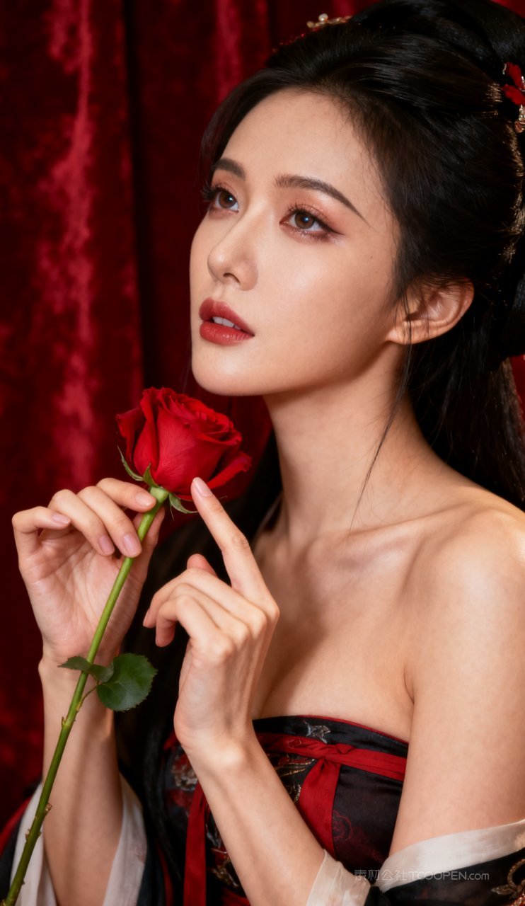 大胸妩媚性感汉服美女古风美艳少女