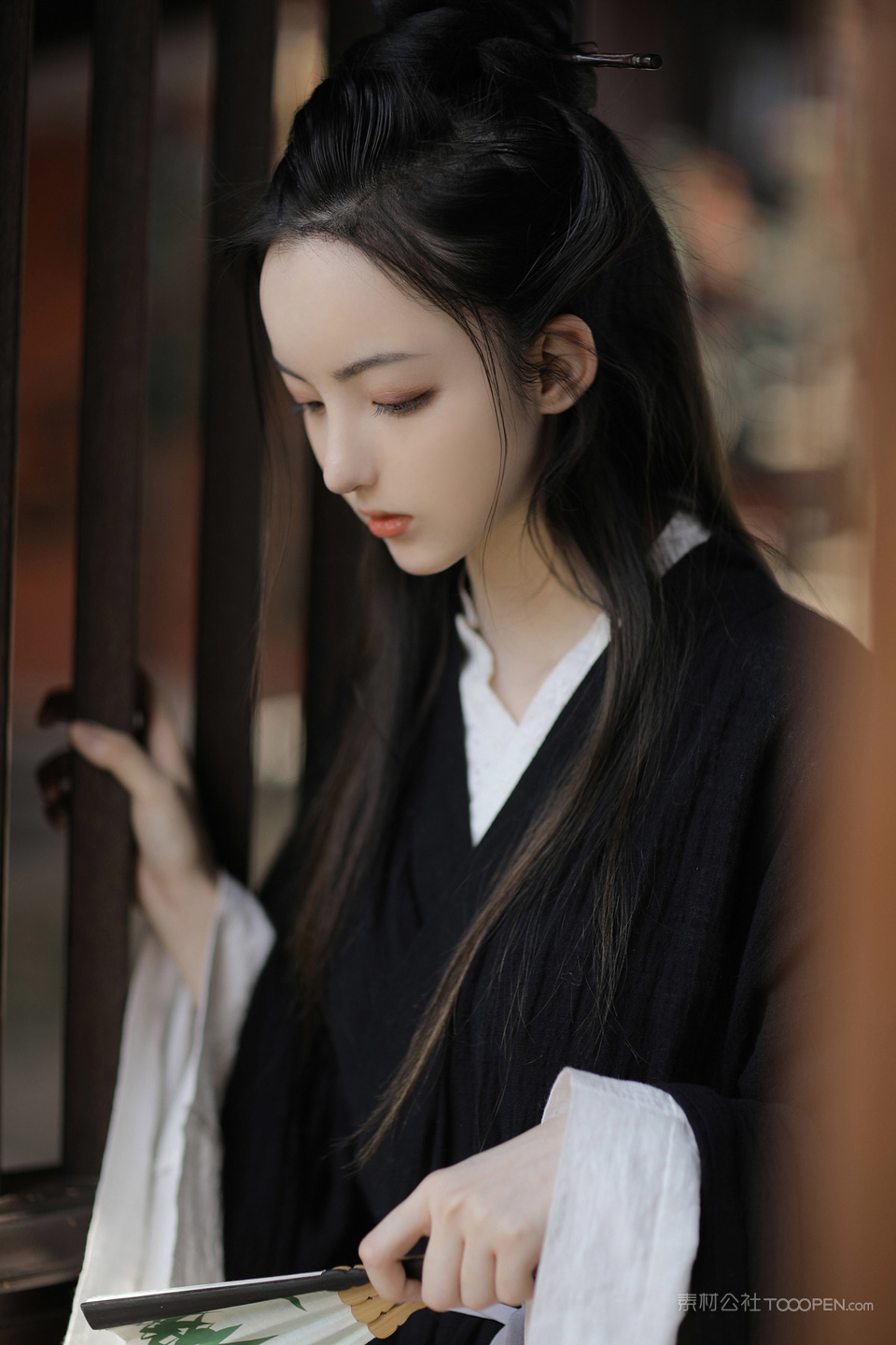 女扮男装美女女生古装写真摄影图片