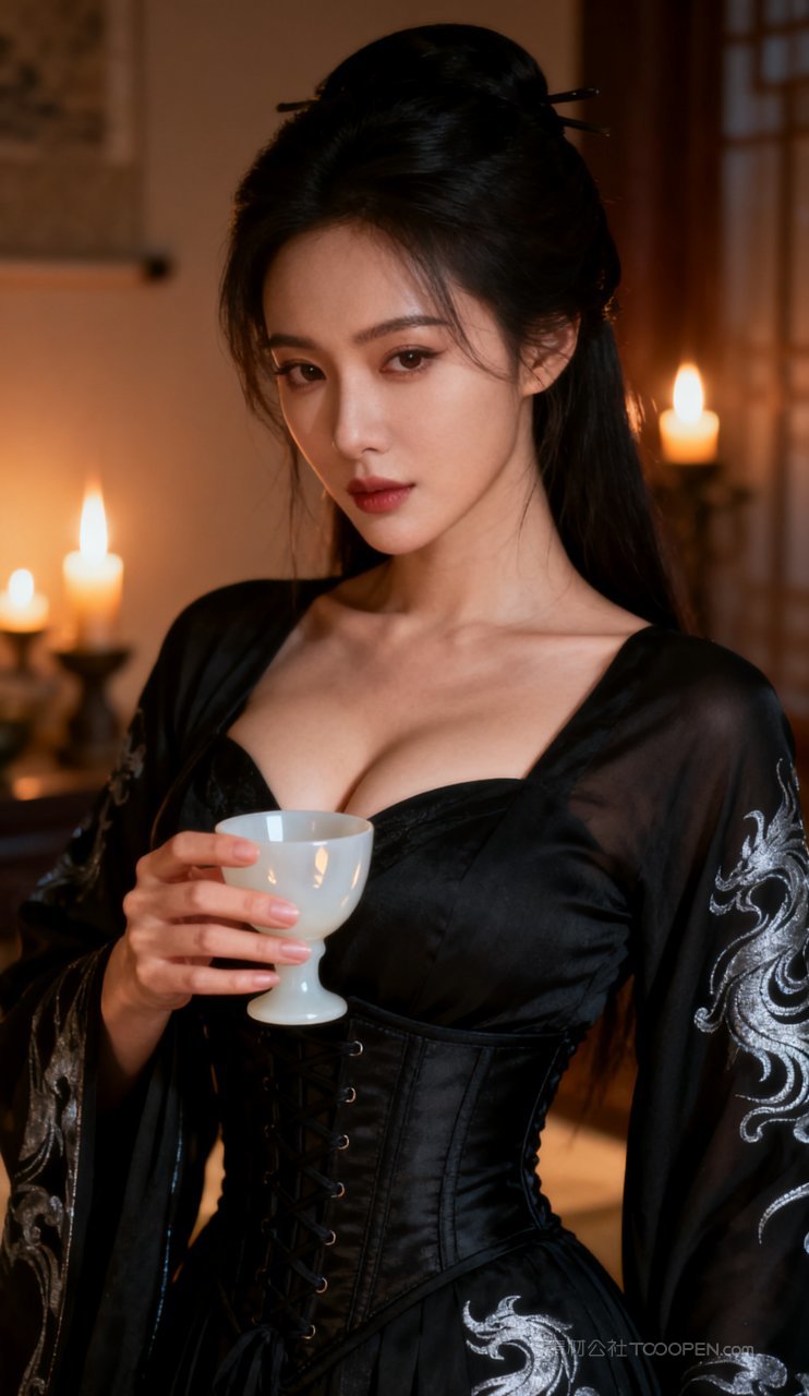 美女美艳汉服女性性感写真古风丰腴