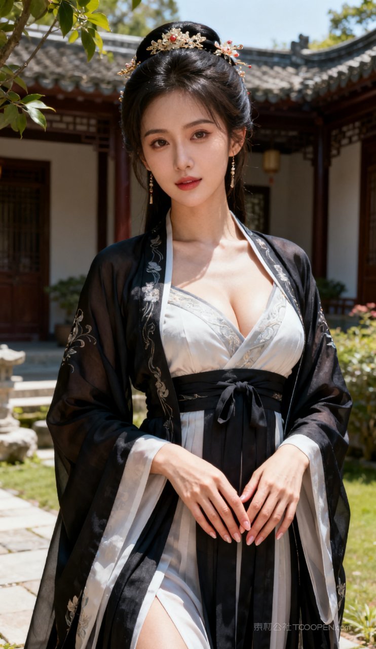 妩媚美艳少女汉服国风美女大胸古风性感